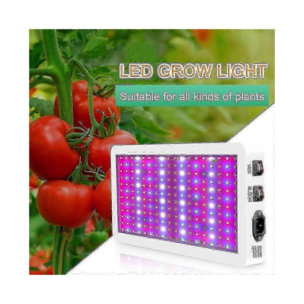 2000W LED Grow Light for Indoor Plants 312 LEDs Full Spectrum Veg and Bloom Dual Switch IP65 Waterpr Tw