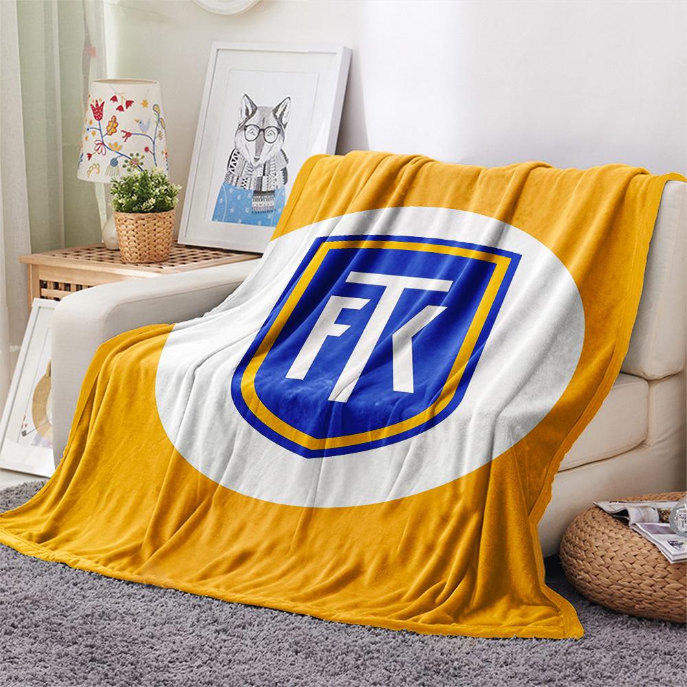 Teplice Football Club  Print Flannel Blanket, High quality Comfortable for All Seasons, Home Decor, Warmth and Comfort