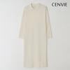 Senbi Knit Dress With Uneven Rib Collar
