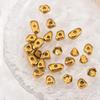 5pcs Color Retention Irregular 304 Stainless Steel Gold Color Beads For DIY Bracelets Necklaces Accessories Loose Bead Materials