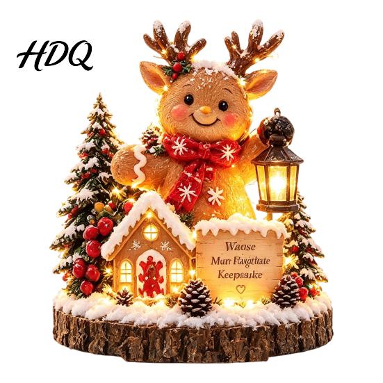 Rustic Christmas Wood Crafts Wooden Tabletop Ornament 2D Flat Santa Claus/Elk/Angel/Gingerbread Table Sign Angel Festive Figurines Holiday