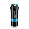1 Stück Protein Shaker Flasche Tragbar 16oz Pulver Shake Becher 3 Schichten Shaker Protein Flasche Geeignet Für Sport Fitnessstudio Fitness Outdoor