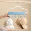 Multifunctional Folding Clothespin Hanger Fabric Clip Drying Hanger Sock Clip Underwear Clip Travel Portable Fabric Hanger