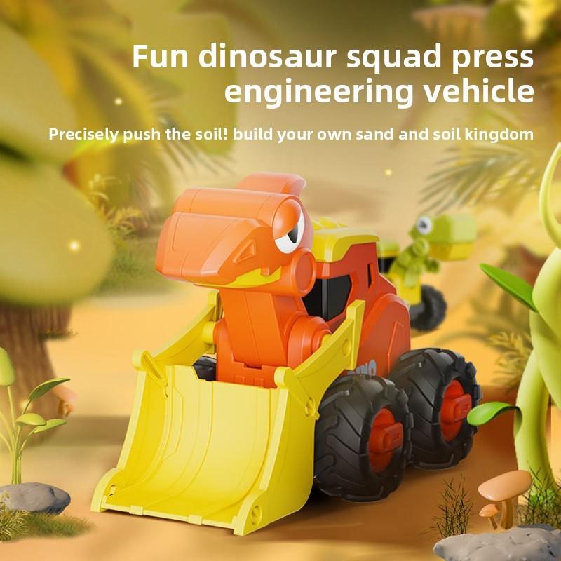 Childrens Dinosaur Construction Vehicle Toy With Press And Go Mechanism For Toddler Development