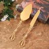 Conjunto de facas e talheres retrô dourados estilo europeu, talheres completos, pratos, utensílios de cozinha, conjuntos de jantar, utensílios de cozinha novos