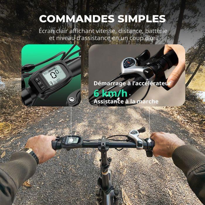 FAFREES F20 - 20" Skládací elektrokolo - 250W Motor - Odnímatelná 36V/18Ah 648Wh Baterie - Dojezd 90 km - 7 rychlostí Shimano, Černá