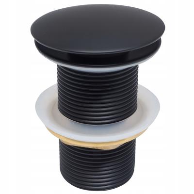 Basin Stopper Click-Clack Automatic Without Overflow Brass Satin Black