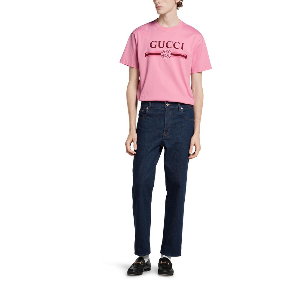 Gucci Logo Printed Jersey T Shirt 796395-XJHDH-5139