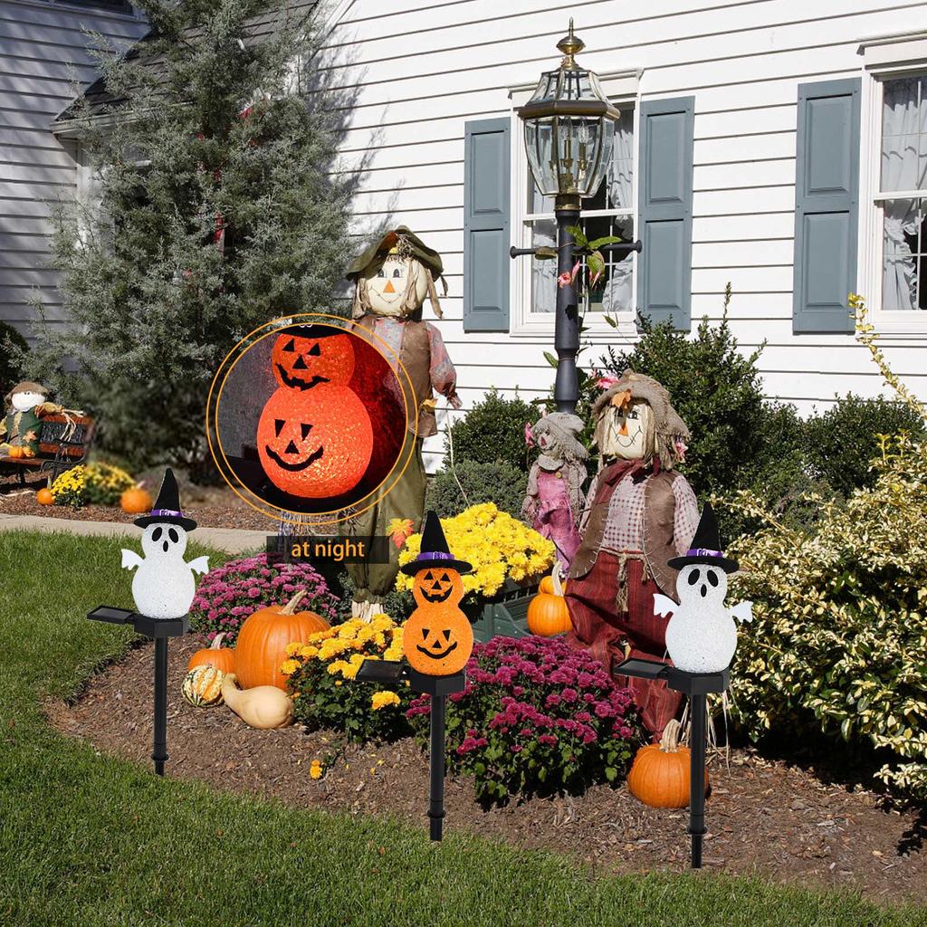 Halloween Solar Stake Light Weather Resistant Solar Powered Outdoor Lighting Halloween Decoration