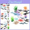 Realistic Miniature Ocean Animal Model Set With Dolphin Turtle Crab Octopus And More