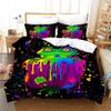 Cartoon Frog Duvet Cover Reptile Animal Theme Microfiber Quilt Cover for Children Boys Girl Teens for Bedroom Decorations Queen
