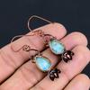Larimar Earrings, Copper Electroformed Jewelry, Gemstone Earrings, Gift For Her Handmade Dainty Jewelry