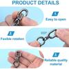 10Pcs 10 pcs Metal Snap Hooks Swivel Clasp Spring Snap Hooks Carabiner Key Ring Hook  Lanyard
