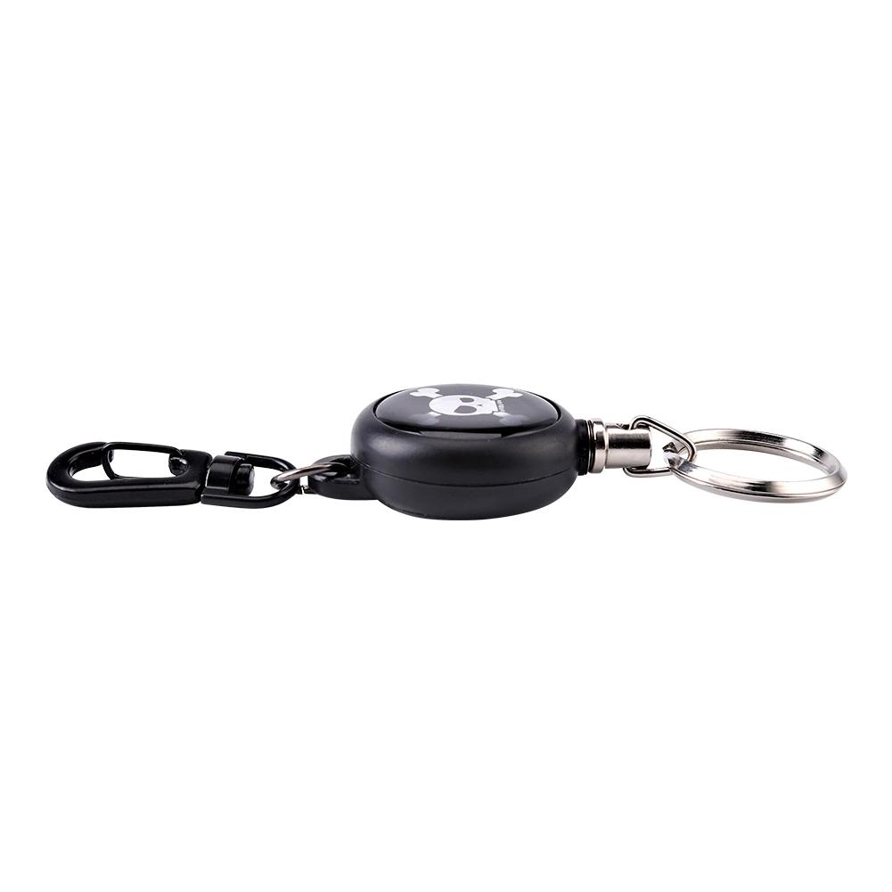 60cm Steel Wire Rope Retractable Carabiner Survival Keychain Key