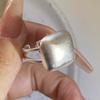 925 Sterling Silver Rings for Women Men Couple Minimalist Handmade Simple Square Shape Ring Party Jewelry Gift Prevent Allergy