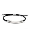 Custom Engraving Stainless Steel Couple Bracelet with Hollow Bent Tube Design
