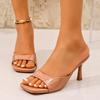 Fashion 2025 Summer Open Toe Women's Slippers Fashion Outdoor Dress New Elegant Best Seller Non-Slip Retro Light High HeelsZapatos Mujer