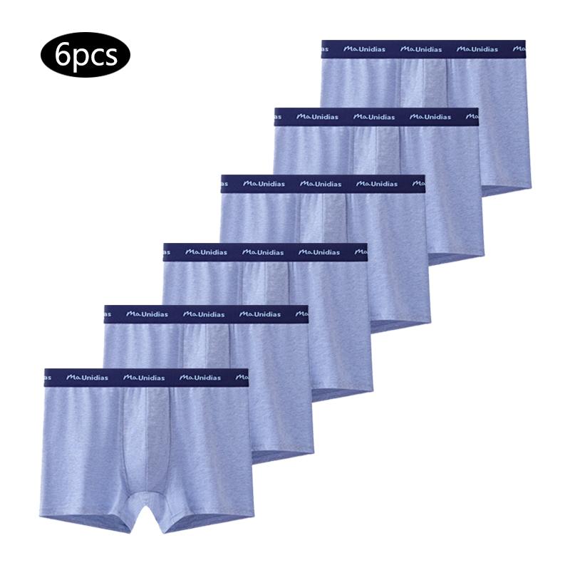 6pcs Boxers Sous-vêtements Homme Coton Slips Homme Sexy Lettre Bande Élastique Sous-vêtements Pour Homme Caleçons