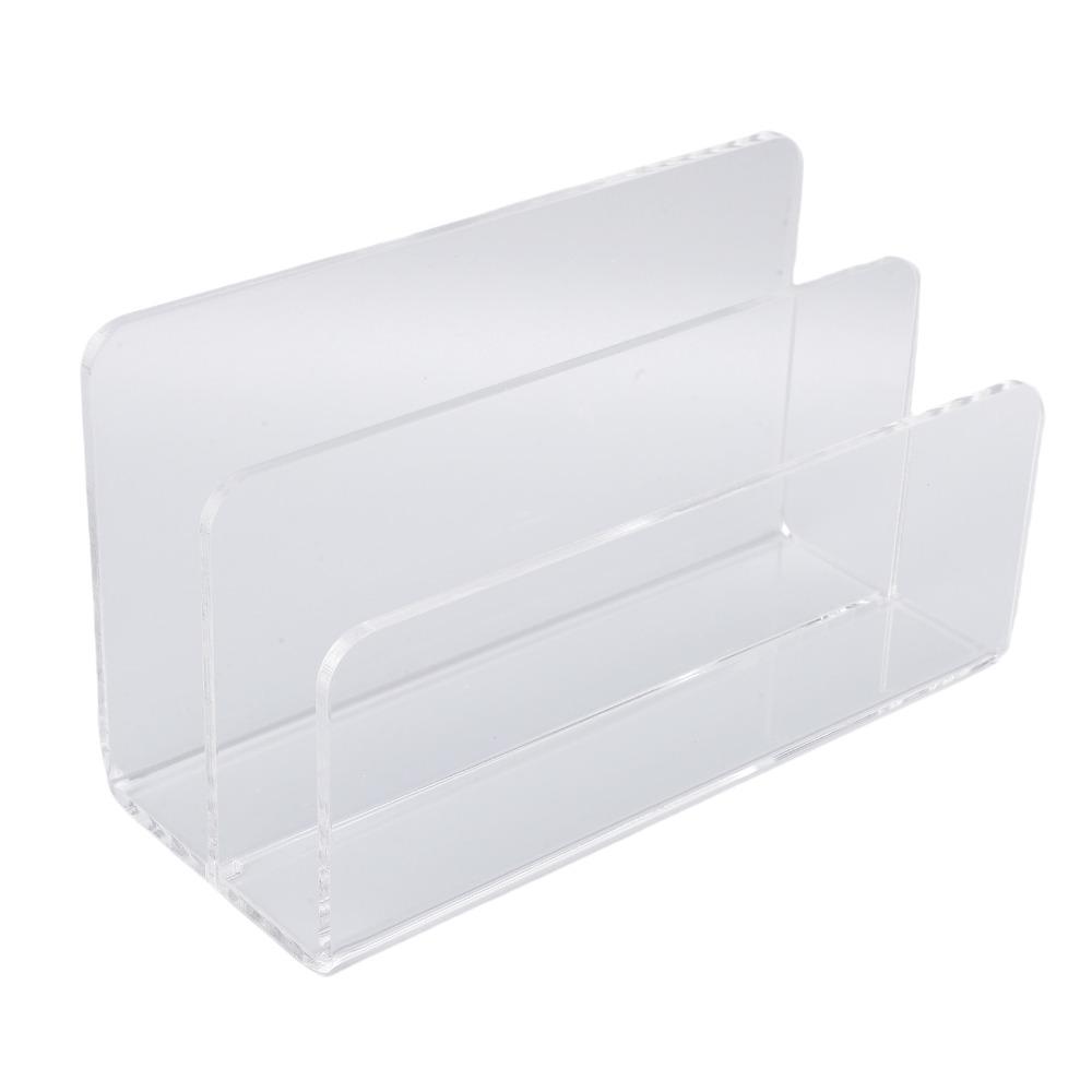 Acrylic Mail Sorter Transparent Mail File Organizer Clear Desktop Letter Holder  Desk Storage