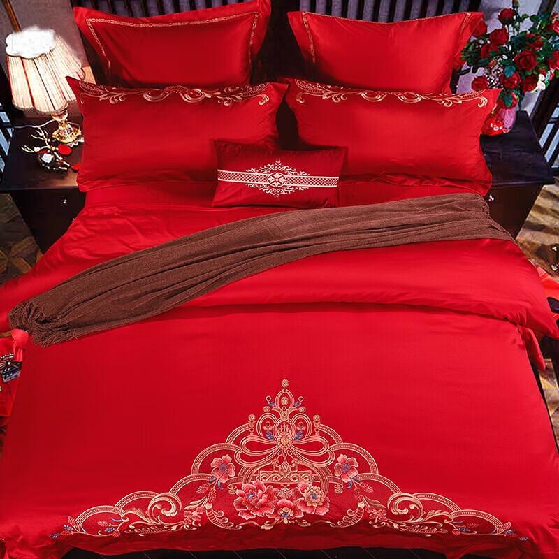 

Dohia Pure Cotton Wedding Embroidered 4-Piece Bedding Set