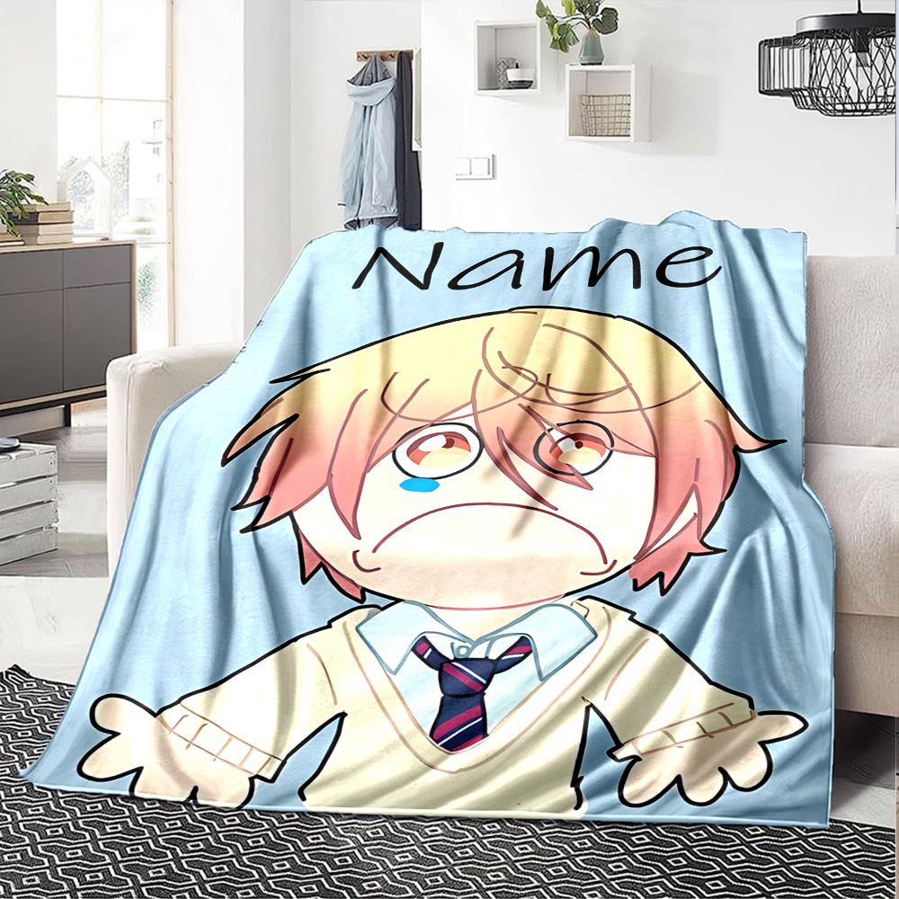 Customiz Name Personality Tsukasa Tenma Blanket Soft &Warm Sofa Office Bed Travel Lunch Break Blanket, Gift Suitable All Seasons
