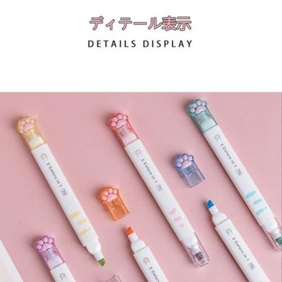 HighlighterMarkerCute StationeryVarious ColorsCuteDouble-EndedDrawingIllustrationOffice SuppliesDiaryStationery Set (A)