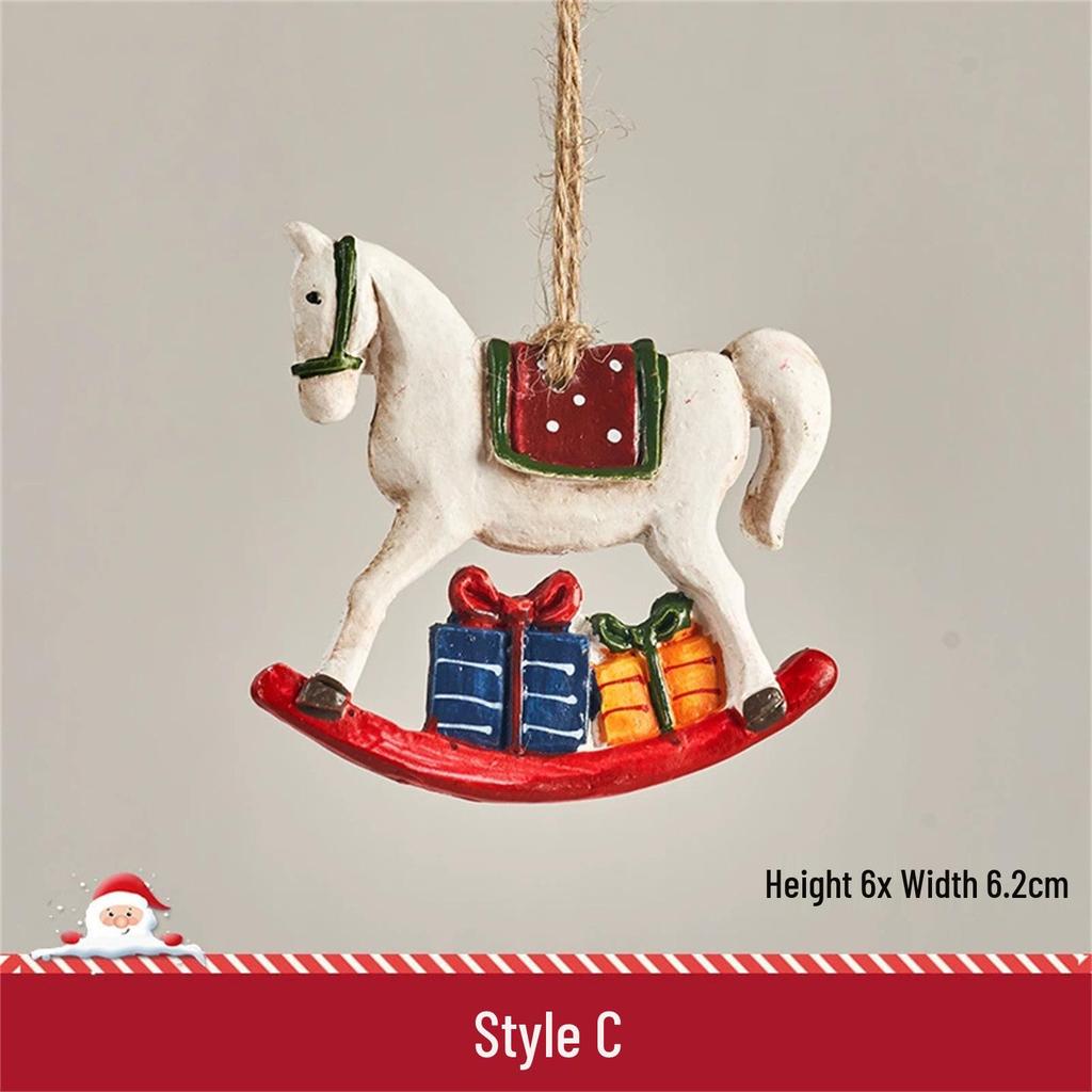 Small Snowman and Santa Claus Christmas Tree Hanging Ornaments for Home Decor