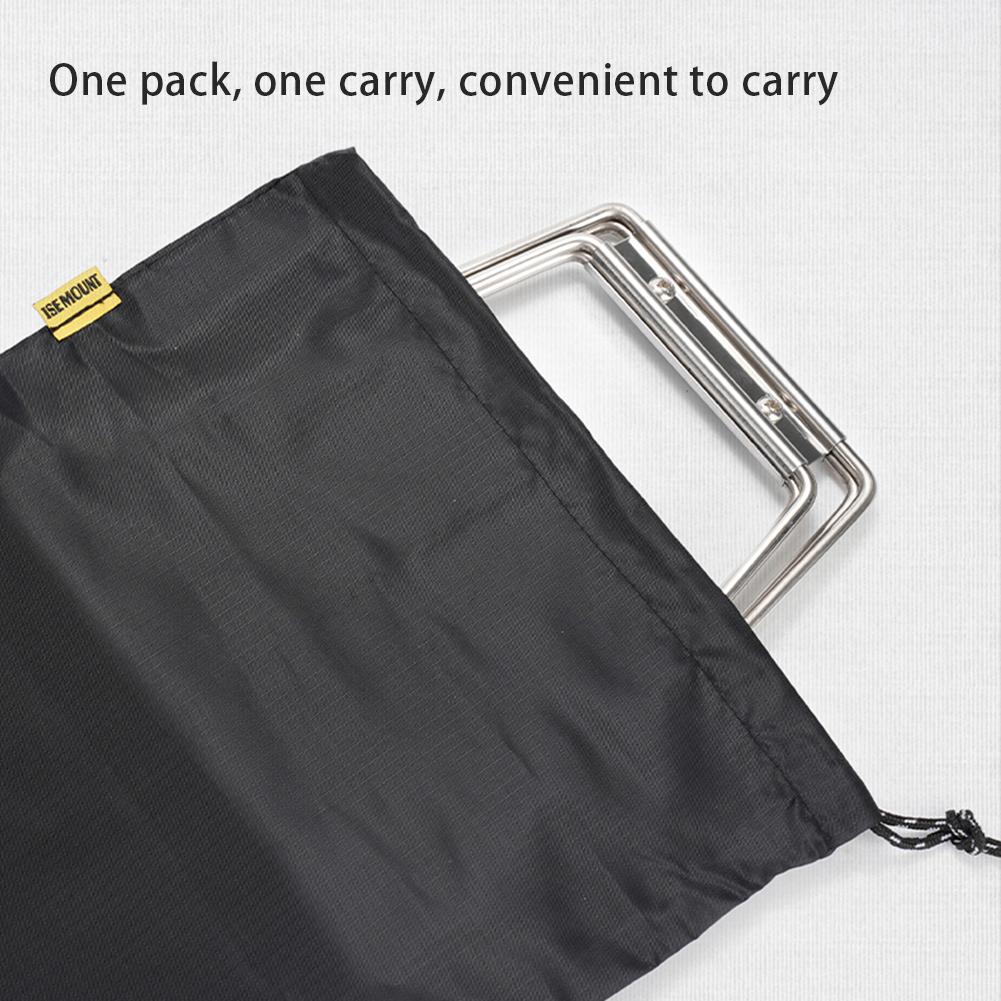 Aluminiumlegierung Boxständer mit Aufbewahrungstasche Eisen-Aufbewahrungsbox-Ständer Edelstahl Outdoor-Organizer-Boxhalter für Reise-Kochen