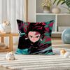 Demon Slayer Sound Breathing Art Anime Plush Pillow Cover Soft Short Plush Cushion Cover For Sofa Bedroom Home Decor Gift