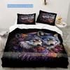 Two Wolf Flowers Duvet Cover Soft Bedding Set For Bedroomdorm Personalized Name Threepiece Set 1 Duvet Cover And 2 Pillowcases Perfect Gift For All