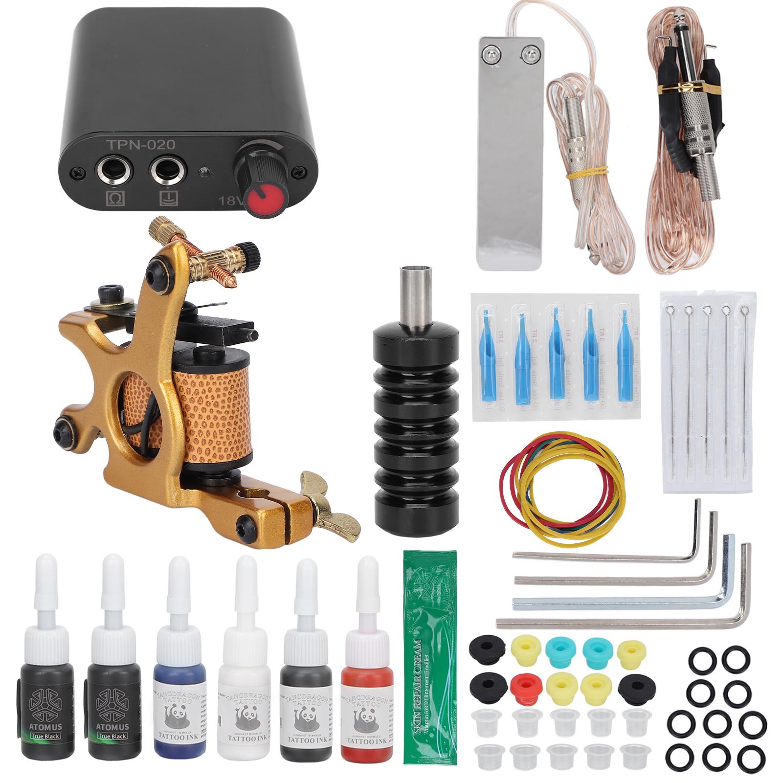 

Профессиональный набор для татуировки, 10 катушек для татуировки, полный комплект питания для татуировки EU Plug