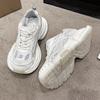 Women's White Sneakers 2026 New Mesh Breathable Platform Sports Running Shoes Comfortable Fashion Cross Tied Vulcanized Shoes