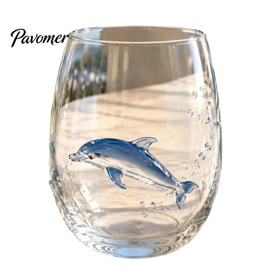 Transparent Octopus Motif Glassware 12oz Water Cup, Embossed Design, Hand Painted Marine Style Unique Gift for Ocean Lovers Drinking Home Bar