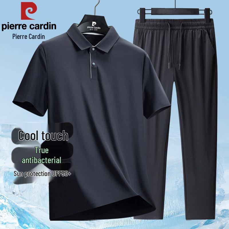 Pierre Cardin Men's Ice Silk Short Sleeve Polo Set