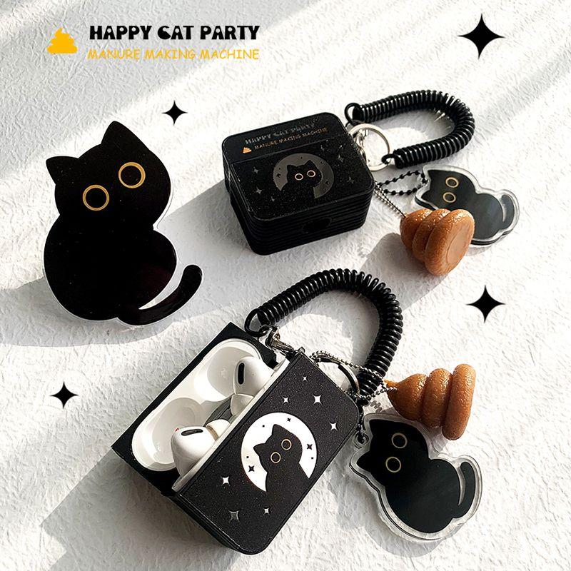 

Happy Original Squat Cat Mirror Earphone Case for Airpods3pro Apple Bluetooth Wireless 1/2 Neutral