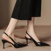 High Heel Womens Sandals With Metal Thin Heel Pointed Toe For Spring Style