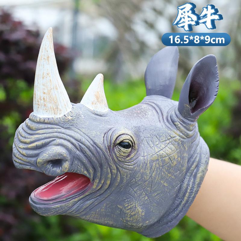 Pacynki Ręczne Model Głowy Dinozaura Zabawka T-Rex Dino Jurass Rekin Tygrys Park Lalki Światy Dinozaurów Miękka Pluszowa Zabawka dla Chłopców Dzieci Prezenty