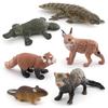 Realistische Tierfigur Leopardkatze Roter Panda Maus Schnabeltier Frettchen Egernia