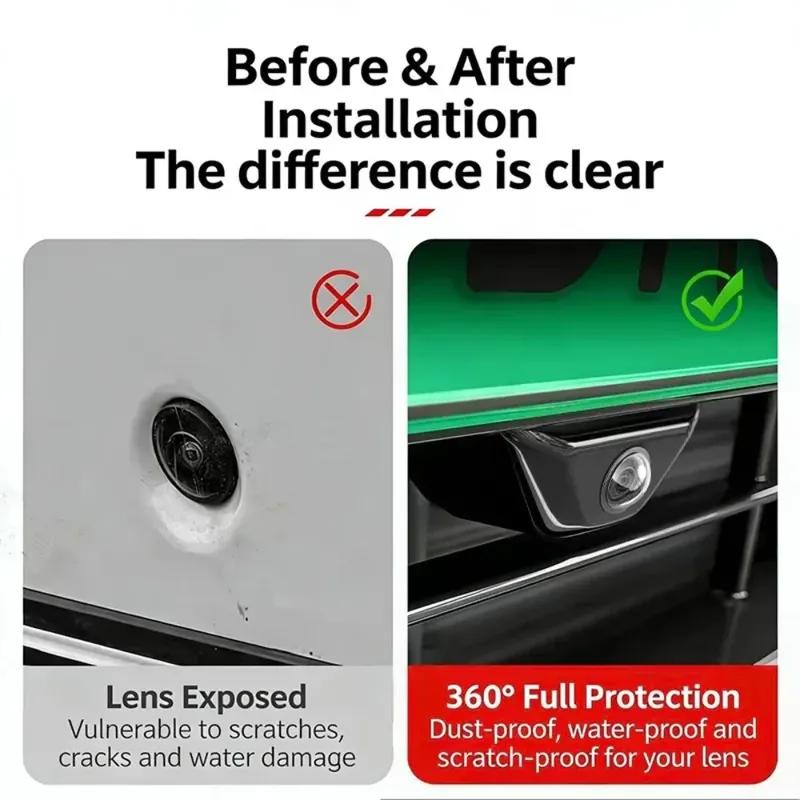 Car Camera Protective Cover Reverse Image Lens Sticker For Tesla Model 3 Model Y Model S X Cybertruck Juguete SpaceX