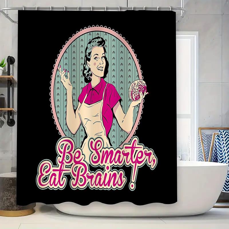 

Vintage Retro Kitchen Shower Curtain Funny Diner Decor Farmhouse Bathroom Set Waterproof Curtains Home Decor Gift W60H190(CM)-1 Pcs