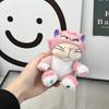 Creative Squinting Kitten Keychain Plush Toy