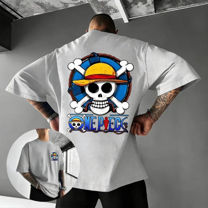 

One Piece Anime Luffy Skull Print T Shirt Men Women Cotton Short Sleeve Tee Summer 2026 Streetwear Casual Tops Graphic Tee Y2k S