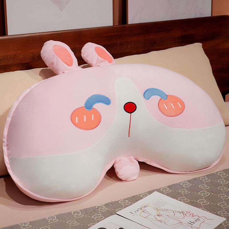 Cartoon Animal Rabbit Cat Bedside Cushion Pillow Bedroom Throw Pillow Girl Sleeping Bed Pillow Birthday Gift
