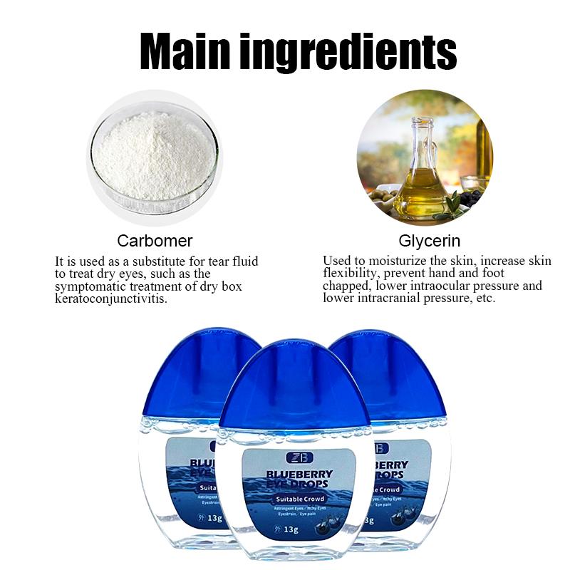 Cool Eye Drop Blueberry Essence Eye Drops Relieves Red Eyes Blurred Vision Dry Itchy Eyes Clean Detox Protect Eyesight
