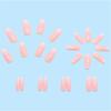 Wearable Manicure Patches, Long Ballet Nails, Pink And Simple Gradient Color Fake Nails, 24 Pieces In Box