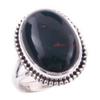Natural Bloodstone Gemstone Handmade 925 Solid Sterling Silver Ring Size 8 e7y73
