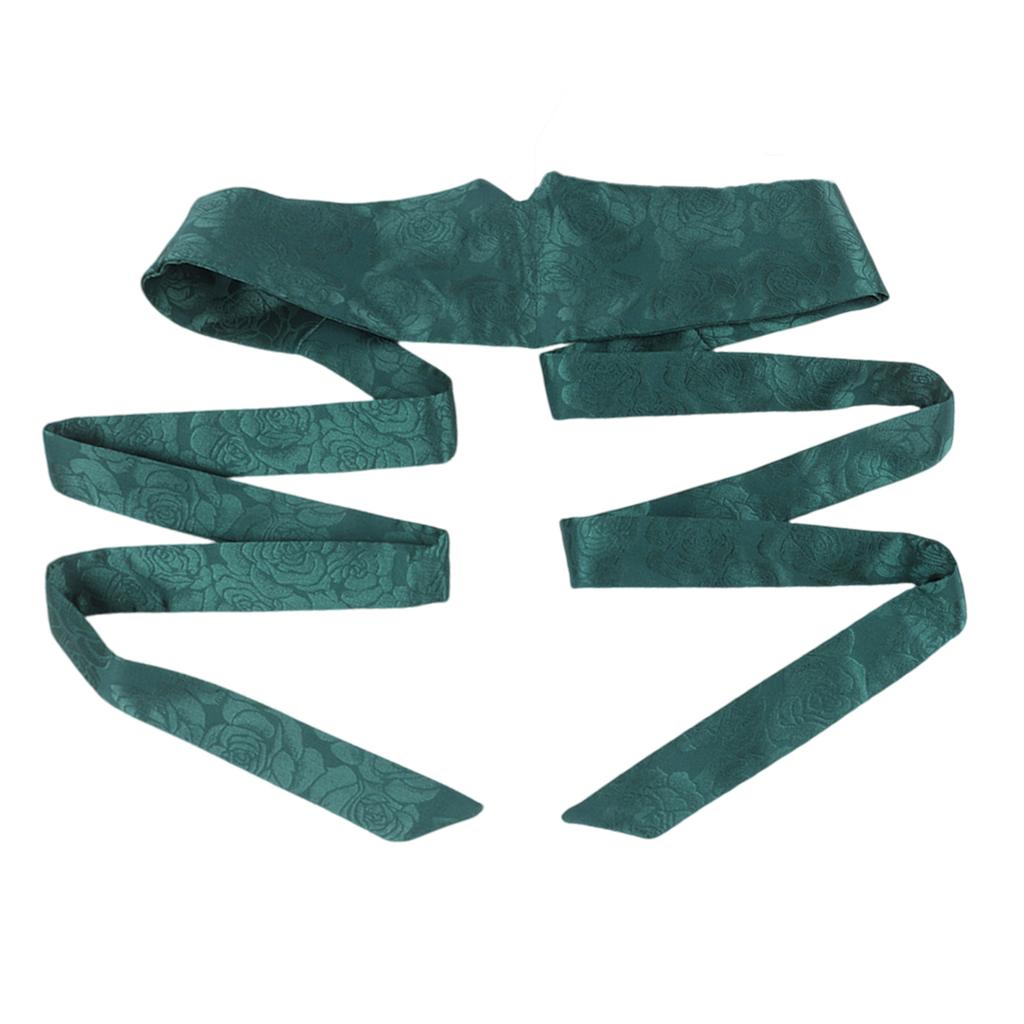 Chinese Mamianqun Ancient Clothing Waistband with Embroidery Wide Tie Belt with Flower Pattern for Mamianqun