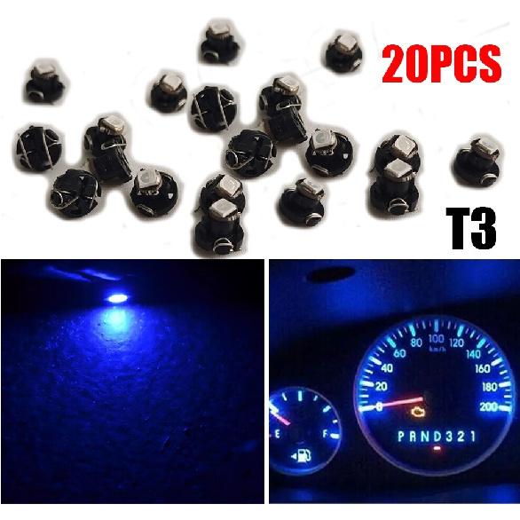 20Pcs T3 LED Neo Wedge Switch Radio Climate Control Bulb Panel trument Lights