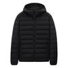 Giacca Piumino Corta Leggera da Uomo con Cappuccio 90% Piuma d'Anatra Bianca Caldo Cappotto Invernale Stile Urbano