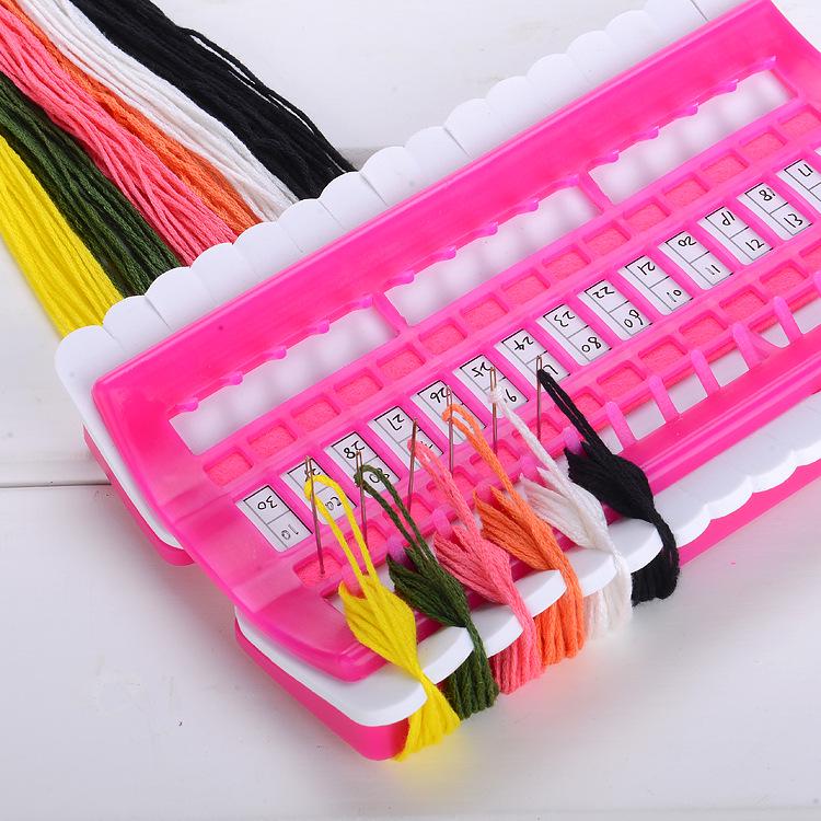 Patent Cross Stitch Thread Organizer with 30 Holes, 50 Slots & Needle Threader – Suzhou Embroidery Tool Set.
